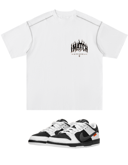 Burnout-White Tee