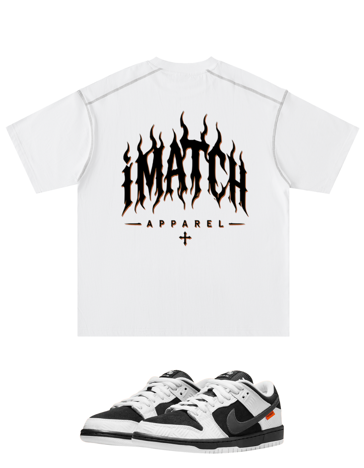 Burnout-White Tee